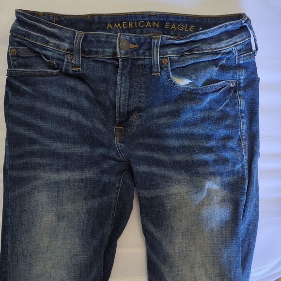American Eagle Jeans Mens Sz 31x32 Blue Original Straight Next Level Flex 31x32 - Picture 1 of 8